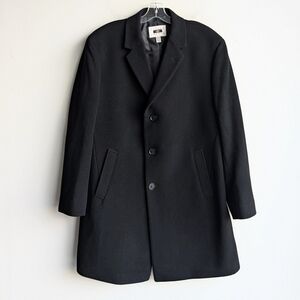 Joseph Abboud wool/cashmere black long overcoat